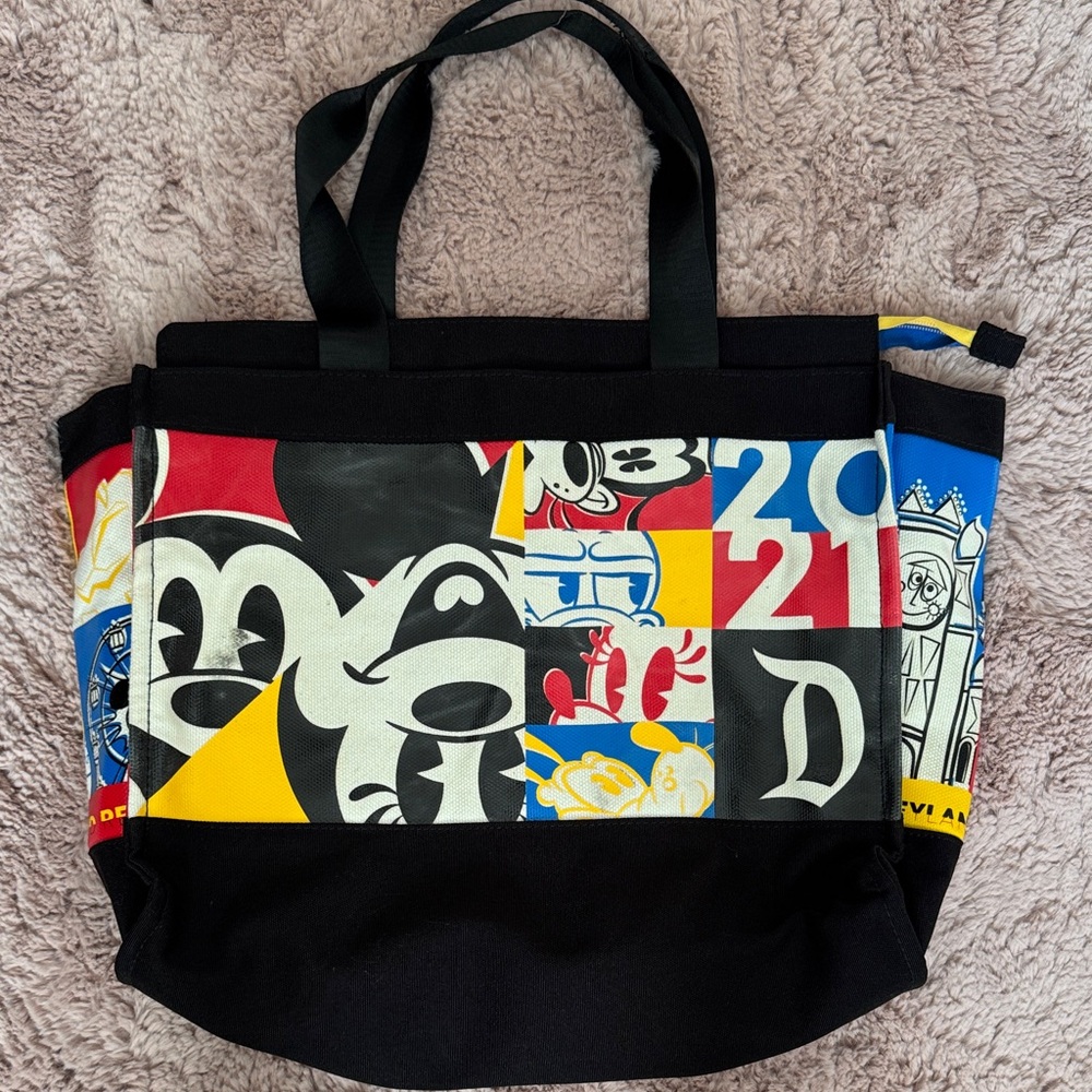 Disney Black and Multicolor Graphic Tote
